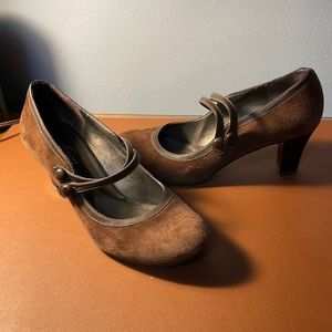 Brown Suede Naturalizer Mary Janes
